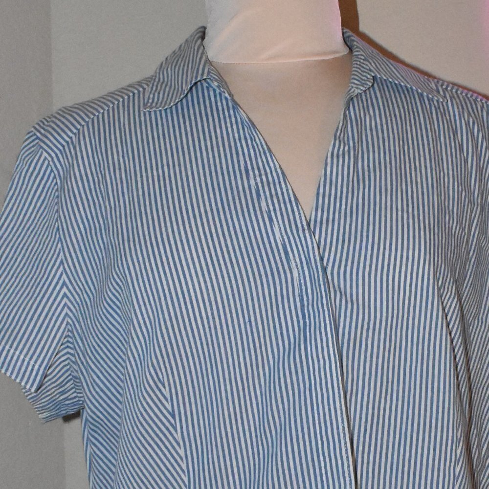 𝅺LEE Riders blue& white stripped top XL - Picture 2 of 5